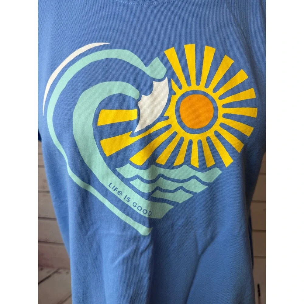 Life Is Good Crusher Tee Shirt Small Womens Waveheart Sun Graphic T-Shirt NEW - Picture 8 of 12